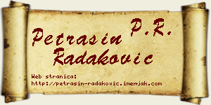 Petrašin Radaković vizit kartica
